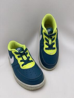 Nike Force 1 Teal Green Kids Volt Sneakers DM1088-300 - Size 10C